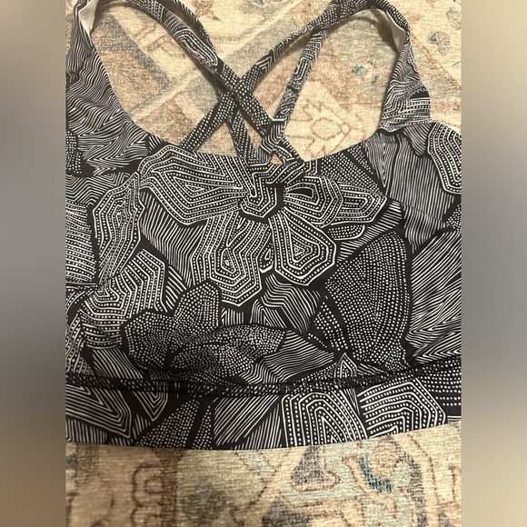 Lululemon Women’s Energy Sports Bra in Mini Dottie Tribe Black White Size 10 - Picture 5 of 11